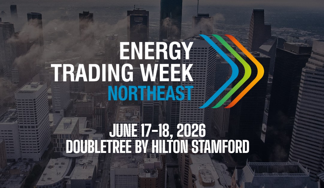 Energy Trading Week Northeast conference banner with speakers and networking, Stamford gas market event