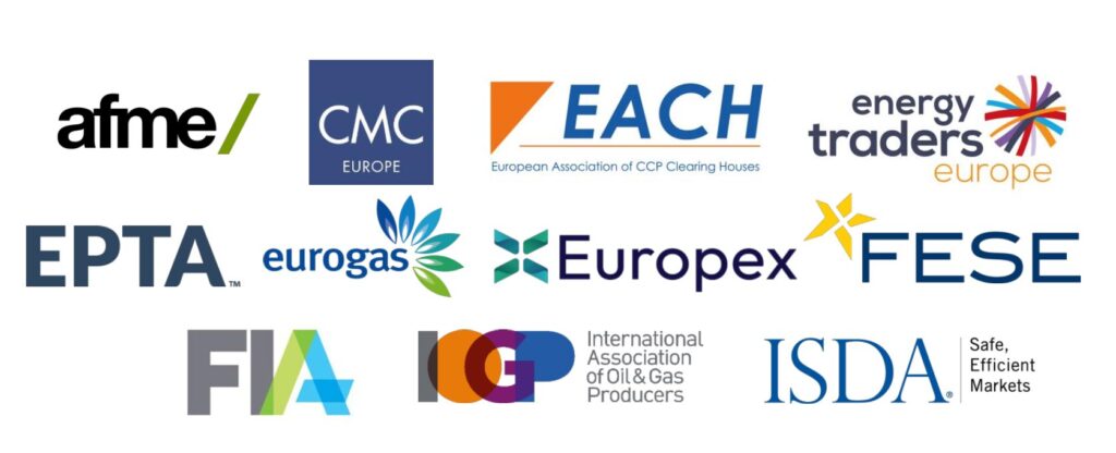 gas price cap Europe industry groups letter logos energy traders eurogas ISDA AFME Europex coalition