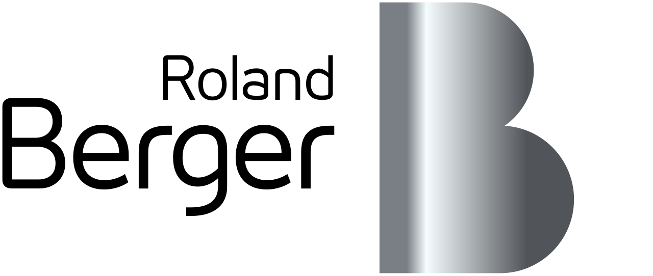 Gradient gray letter B on a black background logo.