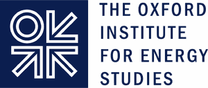 The Oxford Institute for Energy Studies logo: blue square with a white circular emblem on the left and blue text on the right.